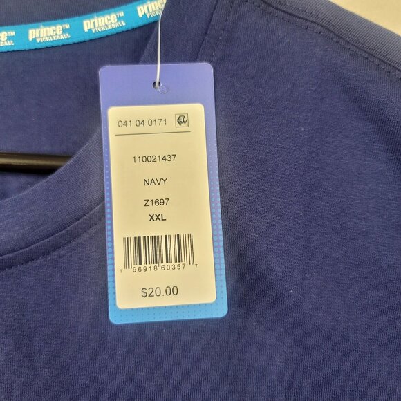 Prince Pickleball Navy XXL Cotton Blend Crew Neck Graphic Tee - Picture 3 of 6